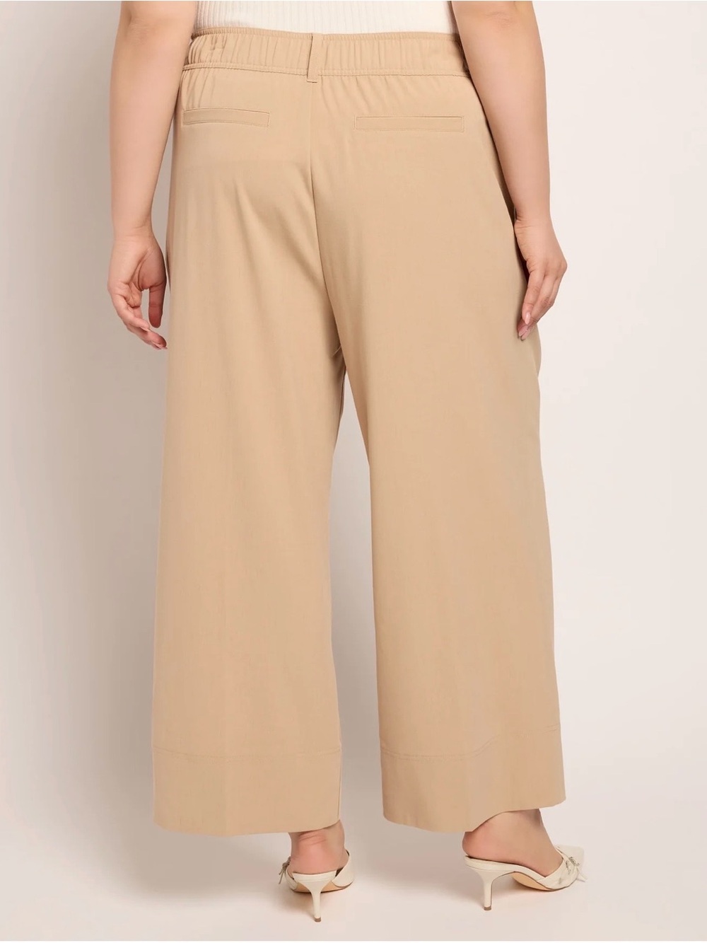 NWT Liverpool Los Angeles Wide Leg Trouser Pants 18W Cappuccino 27inch inseam - Picture 4 of 13